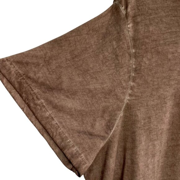 Workshop Republic Cotton Garment Dyed Short Sleeve Tan Pleat-Back Tee 3X Grunge - Picture 6 of 11